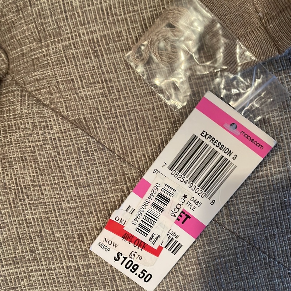 INC open sweater with suede like floral detail NWT - Picture 3 of 6